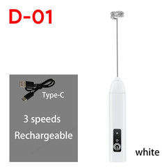 Electric Milk Frother & Egg Beater – USB-C 3-Speed Handheld Whisk