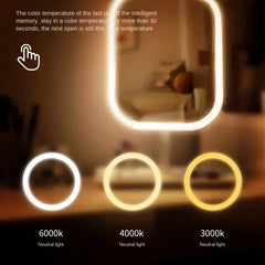 Modern LED Vanity Mirror with 3 Color Lights – Touch Makeup Mirror Home Decor