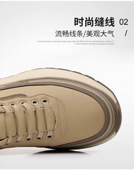 Men’s Luxury Leather Sneakers 2025 Anti-Slip Sports Shoes