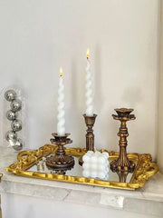 Retro Resin Candle Holder Sconce Nostalgic Antique French Candle Holder Home Decoration Photography Romantic Props