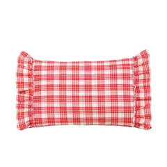 BUYNOW 1PC Two-tone Plaid Lace Pillowcase British Vintage Style Countryside Cottage Sofa Cushion Cover Home Bedroom Bed Decor