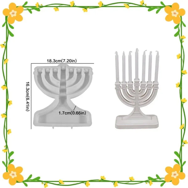 2026-7 Branch Candlestick Silicone Mold Plaster Candle Holder DIY Home Decoration Craft Mold