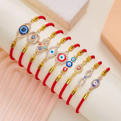 Turkish Evil Eye Bracelets For Women Men Handmade Braided Black Red Rope Lucky Bracelet Fashion Couple Friendship Jewelry Gifts