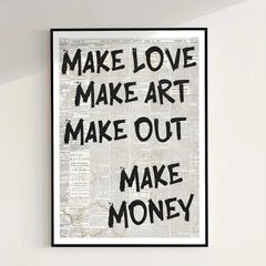 1pc Simple Trendy Text Printing Poster, Simple Canvas Wall Decoration, Modern Art Home Decoration, Living Room Decoration