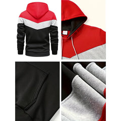 Men’s Tricolor Hoodie Tracksuit Set