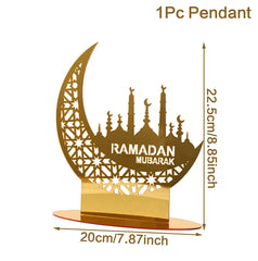 Ramadan Tray Table Centerpieces Plate Acrylic Ramadans Eid Mubarak Decorations for Home 2025 Islam Muslim Festival Party Gifts