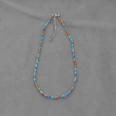 Bohemia Handmade Rainbow Seed Beads Simple Choker Necklace Candy Color Neck Chain Wild Sweet Colorful Jewelry