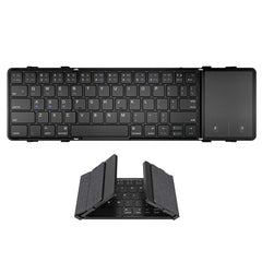 BOW Foldable Bluetooth Keyboard with Touchpad/Numberic Pad Portable Rechargeable Folding Wireless Keyboard for Tablet ipad