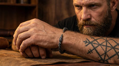Stainless Steel Nordic Viking Norse Raven Bracelet Men Wristband Cuff Bracelets with viking wooden box