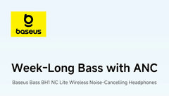 Baseus Bass EH10 NC Wireless Headphones Bluetooth 6.0 Noise Canceling 45dB Over Ear HeadsetSpatial Audio Earphone 80H Time