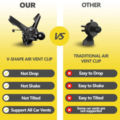 Car Air Vent Clip Cell Phone Holder Universal 17mm Ball Head Car Air Outlet Hook Clamp Accessories For Magnet Car Phone Bracket