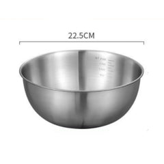 1-3 Stainless Steel Bowl Set with Scale for Cooking Baking Food Storage Large Capacity Mixing Bowls for Home Cooking Essentials, Kitchen Tools