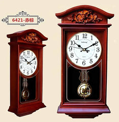 Large 3D Wall Cloc, Vintage European Pendulum Clock, Retro Modern Design Living Room and Farmhouse Decor Home Timepiece