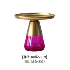 Artistic Glass Coffee Table, Creative Design End Tables for Living Room , Stylish Accent Tea Table with Various Sizes & Colors Living Room Furniture