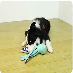 Pet plush octopus toy interactive sound anti-demolition home large and small dog boredom companion dog toy Pet Shop
