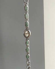 Luxury Green Jade Quartz Wristwatch for Women – Elegant Gift