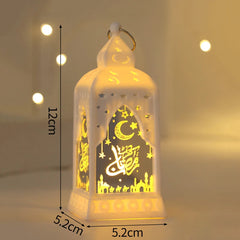 Creative Eid Mubarak Candle Lamp Islamic Ramadan Crescent Moon and Star Night Light Muslim Party Decor Eid Party Supplies