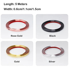 Home Self-adhesive Line PVC Waterproof Edge Banding Strip Gold Tape Ceiling Furniture Tile Wall decor