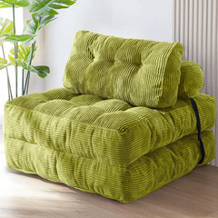 Folding Sofa Bed, Convertible Sleeper Chair with Pillow Foldable Matress, Portable Fold Out Chair Bed Comfy Floor Corner Sofa
 Lounge Living Room Furniture