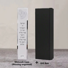 Personalized  Acrylic 3D Cut Jewish Mezuzah with Home Blessing&Name Custom Mezuzah Case Judaica Gift New Home Jewish Gift