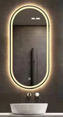 Oval Smart Mirror Defogging Bathroom Mirror with Light Led Vanity Mirror Wall Hanging Full Body Mirror Shower Mirror Spiegel