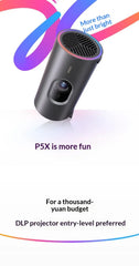 JMGO P5X Projector1080P 124%REC.709 Weight is as low as 0.73 kg Projectors Intelligent Obstacle Avoidance Camping Picnic
