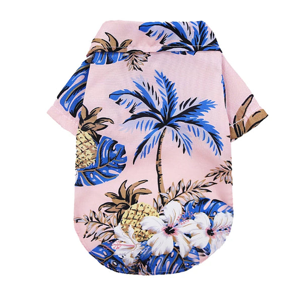 Hawaiian Beach Style Dog T-Shirts Thin Breathable Summer Dog Clothes for Small Dogs Puppy Pet Cat Vest Pet Shop
 Pet Clothing