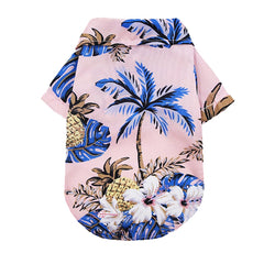 Hawaiian Beach Style Dog T-Shirts Thin Breathable Summer Dog Clothes for Small Dogs Puppy Pet Cat Vest Pet Shop
 Pet Clothing