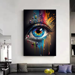Classic Abstract Eye Canvas Wall Art Poster for Home Decor