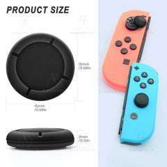Joycon Joystick Replacement Cap for Switch/Switch Lite/Switch OLED Premium Thumb Grip Non-Slip Silicone Protective Cover - Black