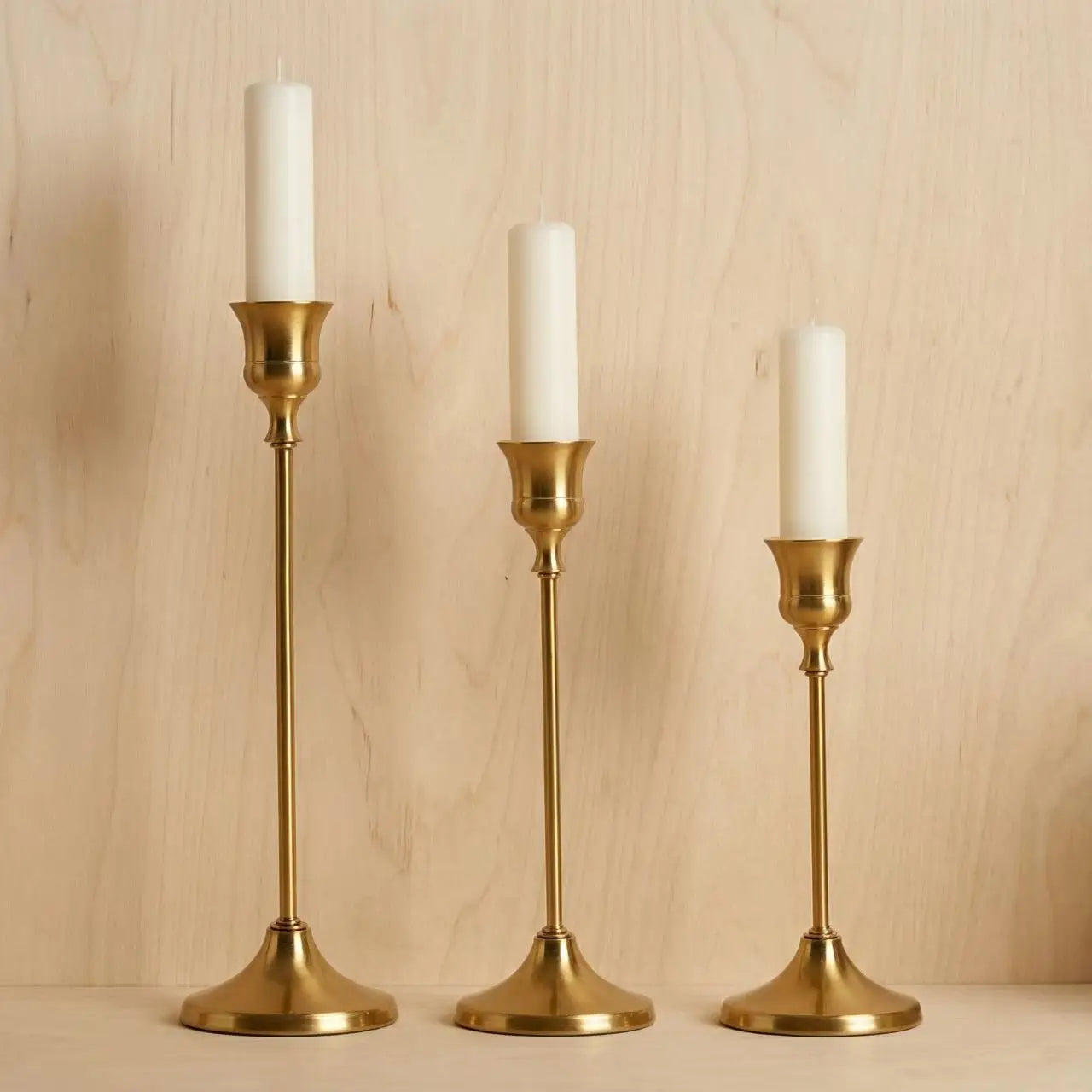Cross-Border Retro European Creative Trumpet Bell Base Light Luxury Nordic Style Metal Iron candle holders Holder Home Decor