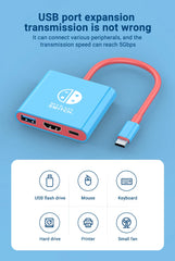 3 in 1 USB C Docking Station 4K HDMI GAME HUB Adapter 100W PD USB 3.0 Hub for Switch, MacBook & Phones
