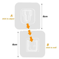 Double-Sided Self Adhesive Wall Hooks Strong Sticky Transparent Traceless Kitchen Bedroom Wall Hook Storage Holders Wholesale