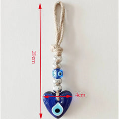 Lucky Eye Glass Blue Turkish Evil Eye Pendant Wall Hanging Multi Color Bead Handmade Decoration for Home Living Room Car