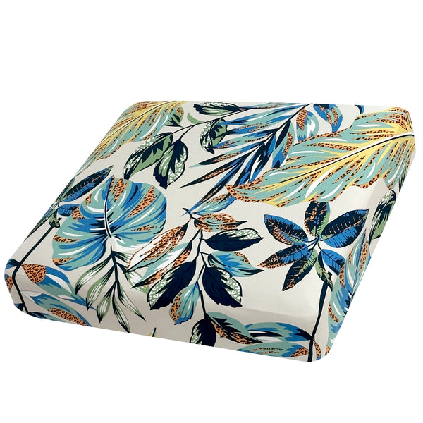 Tropical rainforest leaf printed milk silk sofa cover, elastic sofa cover, dust-proof and detachable sofa cover
