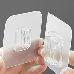Double-Sided Self Adhesive Wall Hooks Strong Sticky Transparent Traceless Kitchen Bedroom Wall Hook Storage Holders Wholesale