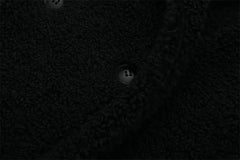 Women’s Winter Double-Breasted Velvet Long Coat