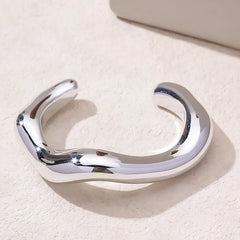 Vintage Big Cuff Bangle – Geometric Hip Hop Bracelet