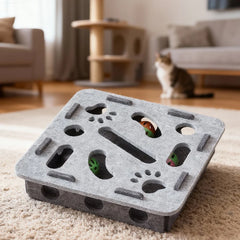 New Cat Puzzle Toy Felt Tunnel Box Cat Playing Toy With Ball Indoor Entertainment Hunting Indoor Kitten Toys Cat Supplies Pet Shop