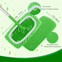 4 Reusable Mop Pads with High Water Absorption and Ultra-fine Fiber Cleaning Pads That Can Firmly Adhere To Most Standard Mops Kitchen Tools, Kitchen Cleaning