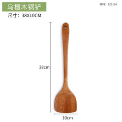 Wooden Spatula Wooden Spoon Frying Spatula Solid Wood High Temperature Resistant Soup Spoon No Paint No Wax Natural Material Kitchen Tools, Cooking Utensils