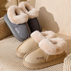 Men / Women New Platform Snow Boots for Women's Home Thick Warm Wool Shoes Women's Outdoor Anti-Slip Fur Velvet Ankle Short Boots Shoes