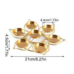 Golden Butter Lamp Holder Metal Lotus Light Cup Candlestick Living Room Restaurant Temples Buddhist Candle Stand Home Decoration