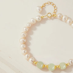Natural Hetian Jade Green Beads Bracelet – Luxury Elegant Jewelry for Women