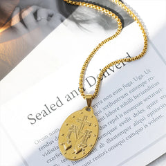 1Pc Stainless Steel Our Lady Virgin Mary Pendant Medalla Milagrosa Charms  Silver Color Religious Jewelry Accessories