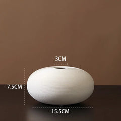 Minimalist Handmade Art Zen Vase Ceramic Decoration Living Room Model Home Decoration Black and White Art Vase Hand Drawing Home Decor