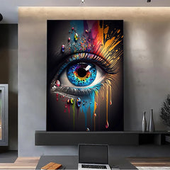 Classic Abstract Eye Canvas Wall Art Poster for Home Decor