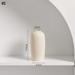 INS Nordic White Ceramic Vase – Decorative Flower Pot Home Decor