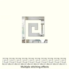 3D 5/10CM Square Self Adhesive Waist Line Mirror Wall Art Stickers for Living Room Ceiling Edge Strip Corner Line Wall Decor
