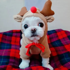Cute Elk Dog Clothes Reindeer S/M/L Dogs Hoodies Warm Pet Clothing Puppy Cat Costume Coat Chihuahua Mouse Cheese Jacket Suit Pet Shop Pet Clothing